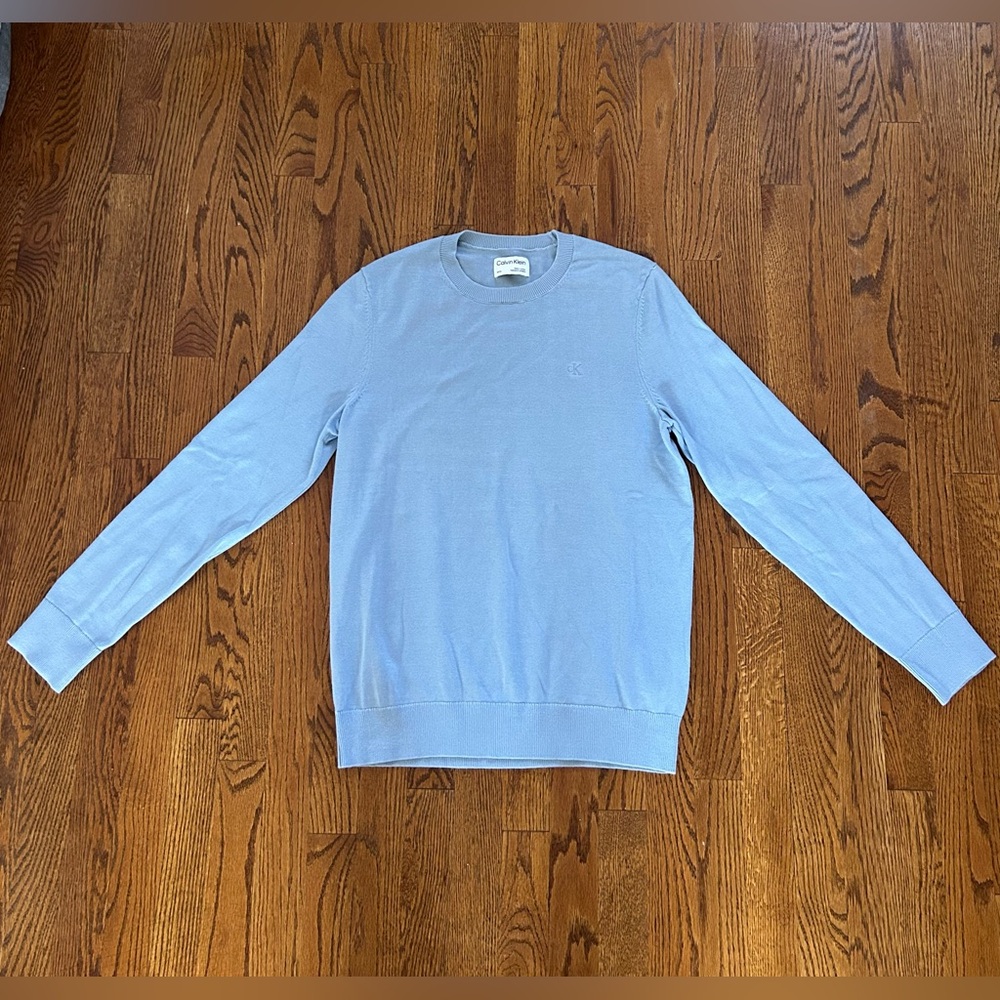 Calvin Klein Men's Sky Blue Crewneck Sweater